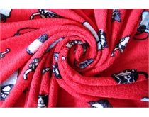 100% POLY SUPER SOFT CORAL FLEECE PRINTED FOR BATHROBE & PAJAMAS & NIGHTGOWNS
