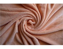 DYE COLOR / SOLID CORAL FLEECE DOUBLE-FACED WARP KNITTING FABRIC
